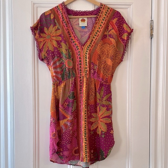 Farm Rio -Anthropologie Multicolor Floral Mini Dress - Picture 1 of 6